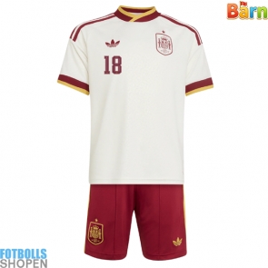 Billiga Spanien Martin Zubimendi #18 Bortatröja Barn VM 2026 Kortärmad (+ Korta byxor)